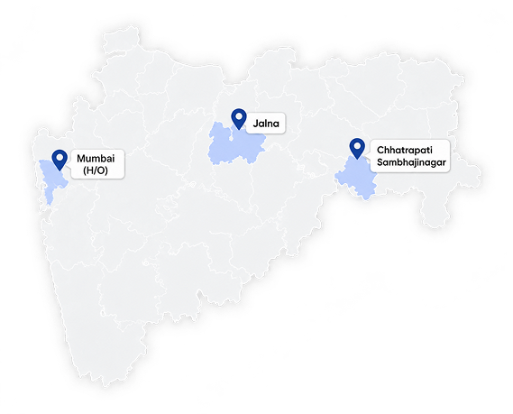 Map of Jalna and Chhatrapati Sambhajinagar, Maharashtra